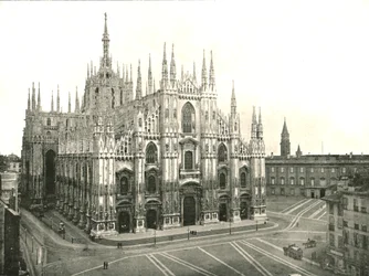 La cathédrale, Milan, Italie, 1895