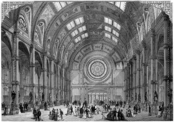 Le Hall Central, Alexandra Palace, Londres, 1875