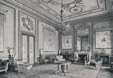 La salle centrale, palais de Buckingham, coin nord-ouest, 1939