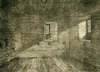 La Chambre du Palais de Lambeth où les Lollards étaient enfermés, c1878