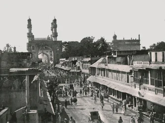 Le Char Minar, Hyderabad, Inde, 1895