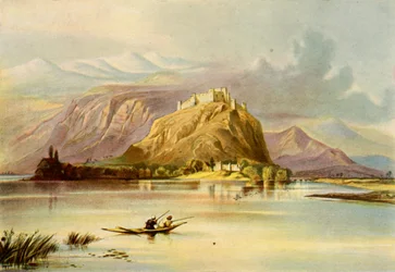 La Ville de Srinagar au Cachemire et le Fort Hurri Purbut, années 1840, 1901