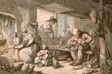 La famille heureuse des cordonniers, vers 1900