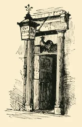 La taverne The Cock, 1902.