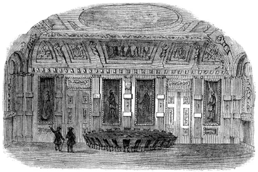La salle du conseil à La Haye, Pays-Bas, 19e siècle
