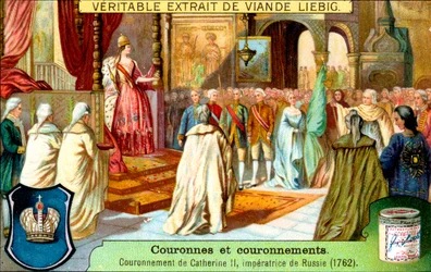 Couronnement de Catherine II, impératrice de Russie en 1762, vers 1900