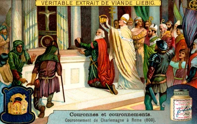 Couronnement de Charlemagne à Rome 800, vers 1900