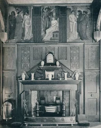 La frise de Cupidon et Psyché au No. I Palace Green North Wall, vers 1898