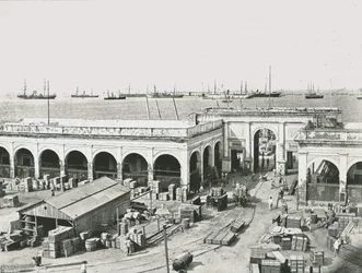 La douane, Veracruz, Mexique, 1895