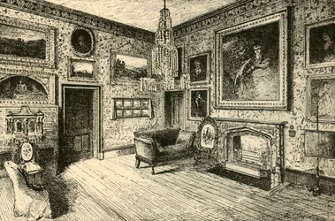 Le salon à Abbotsford, 1882