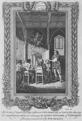Le duc de Gloucester, plus tard Richard III, en conseil, vers 1787