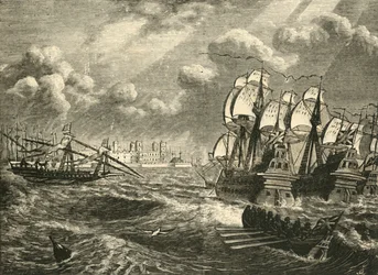 La flotte anglaise devant Cadix, 1596, 1890