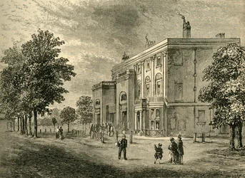 Les Eyre Arms en 1820, vers 1876