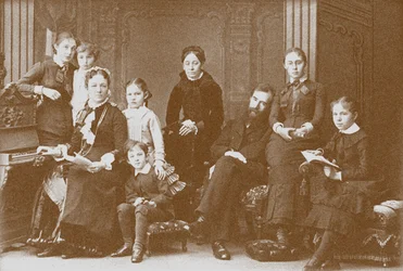 La famille du collectionneur, mécène et fondateur de la galerie Pavel Tretyakov