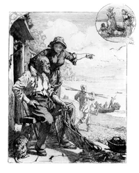 La récolte des pêcheurs. Maquereau dans la baie, esquisse dans le sud du Devon, 1882