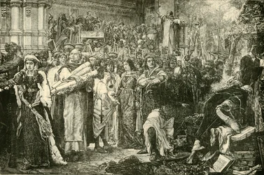Les Florentins renonçant aux vanités par ordre de Savonarole, 1890