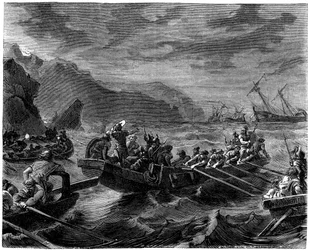 Les Francs traversant la mer déchaînée, 1882-1884
