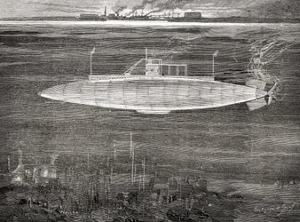 Le sous-marin de la marine française Gustave Zédé, lancé en 1900