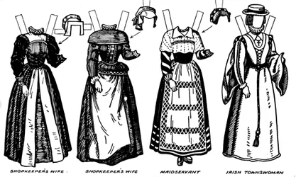 La galerie du costume britannique : Robe portée à la fin du XVIe siècle, vers 1934
