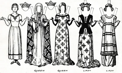 La galerie du costume britannique : robe portée sous le règne du premier Édouard