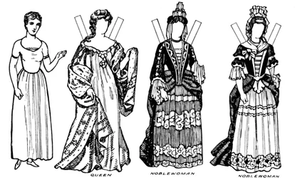 La galerie du costume britannique : Quelques robes portées sous le règne d