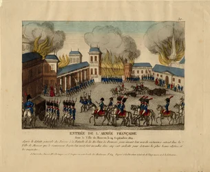 La Grande Armée entre dans la ville de Moscou, 1812