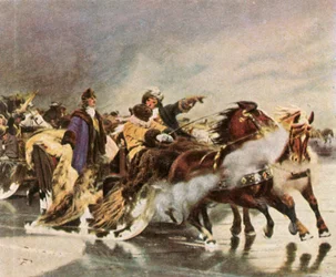 Le Grand Électeur traversant le lagon de Courlande, janvier 1679