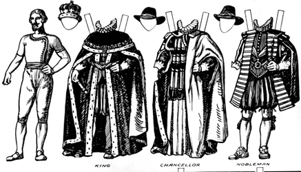 La Grande Galerie du Costume Historique: Robes portées sous le règne de Jacques Ier