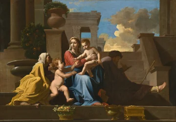 La Sainte Famille sur les marches