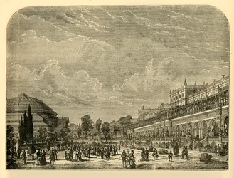 Le jardin horticole et le bâtiment d