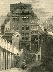 Les maisons sur Waterloo Bridge Road, c1878