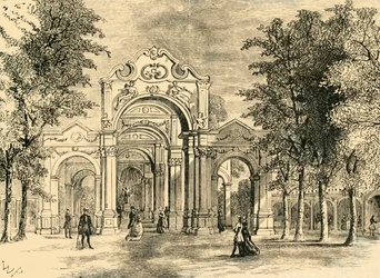 La Promenade italienne, Vauxhall Gardens, vers 1878