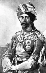 Le roi empereur en tant que colonel en chef, lanciers, armée indienne, 1914