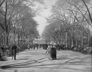 Le Mall, Central Park, New York, vers 1897