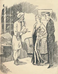 La Memsahib aérant son nouvellement acquis hindoustani, 1936