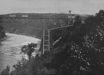 Le pont cantilever de Niagara, 19e siècle