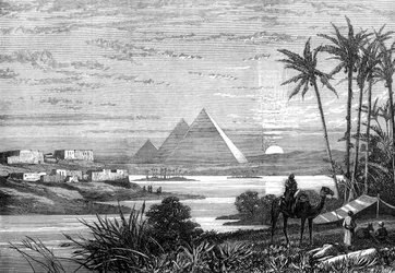 Le Nil et les Pyramides depuis la route de Boulak, 1874