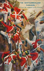 Les Northumberland Fusiliers. Assaut des remparts de San Vincente