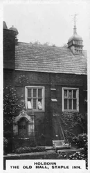 La vieille salle, Staple Inn, Holborn, Londres, vers 1920