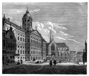 Le Palais Royal, Amsterdam, vers 1890