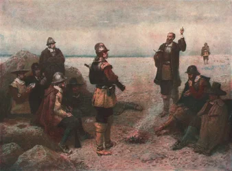 Les Pères Pèlerins, vers 1869, vers 1902