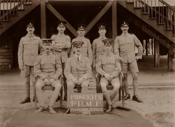 Les Pionniers du 1er Royal Munster Fusiliers, Rangoon, Birmanie