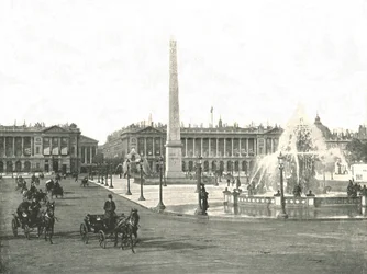 La Place de la Concorde, Paris, France, 1895