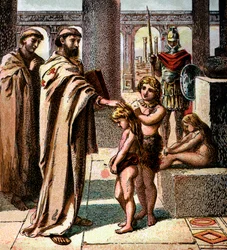 Le Pape et les enfants saxons, vers 1850