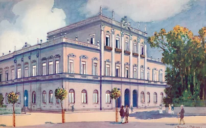 La Préfecture du District Fédéral. Coin nord-est de la Praça da República, 1914