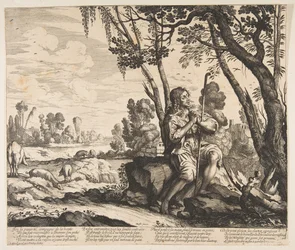 Le fils prodigue gardant les cochons
