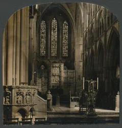 La chaire et le chœur de la cathédrale de Truro, Angleterre, vers 1910