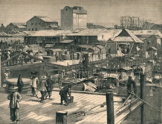 Les récentes émeutes à Canton, vers 1883