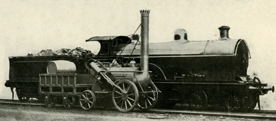 La fusée contrastée avec le type perdu de 4-4-0, vers 1930