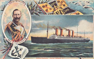 Le SS Kaiser Wilhelm II, vers 1910